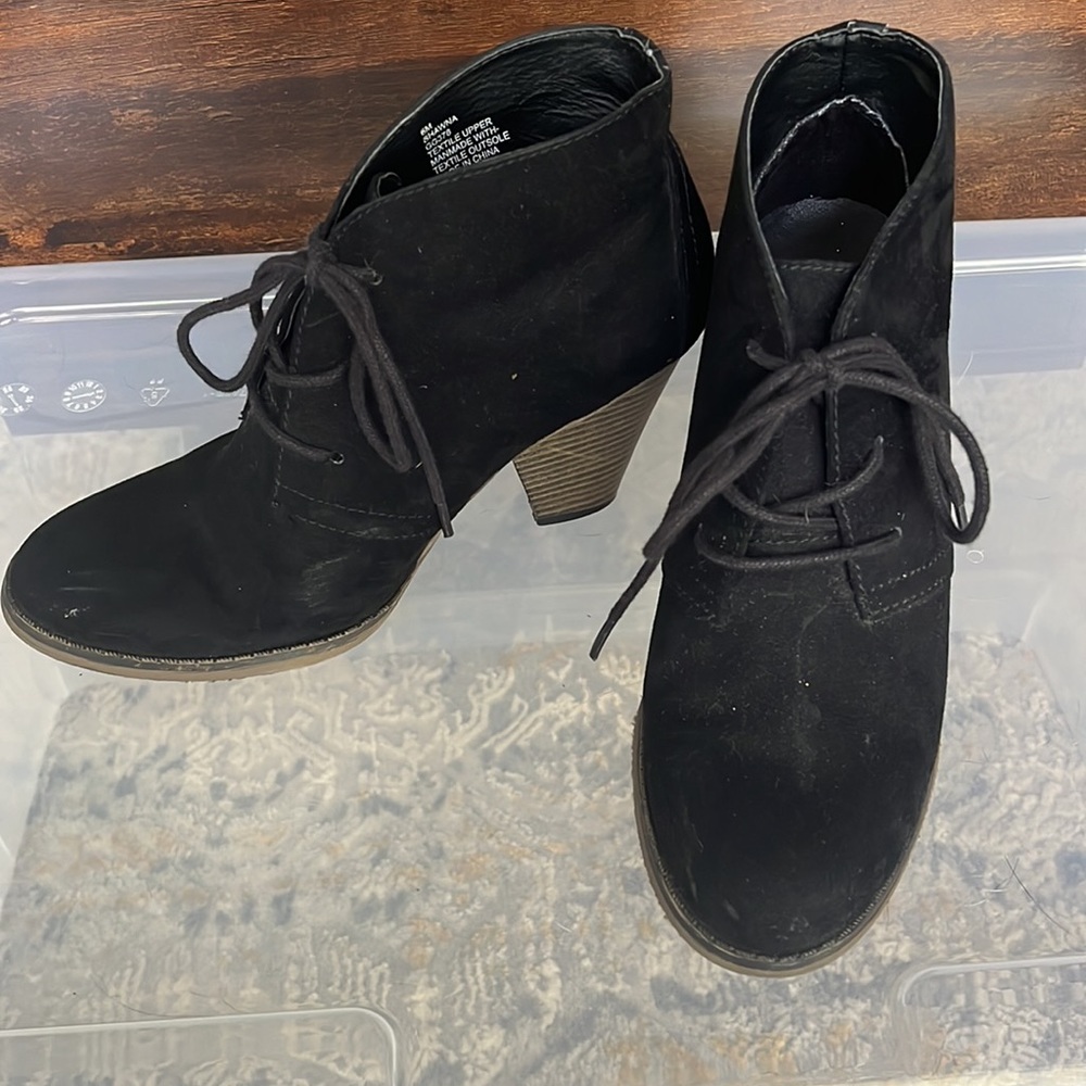 MIA Lace Up Black Booties